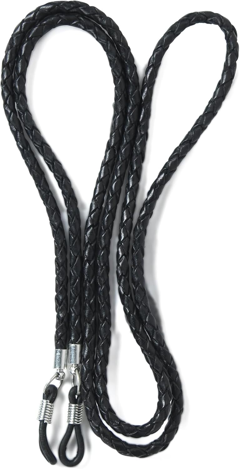 GENIQUE Genuine Leather Glasses Strap, Eyeglass Chain,Eye Glasses holders around Neck, Sunglass Strap for Men - Image 1